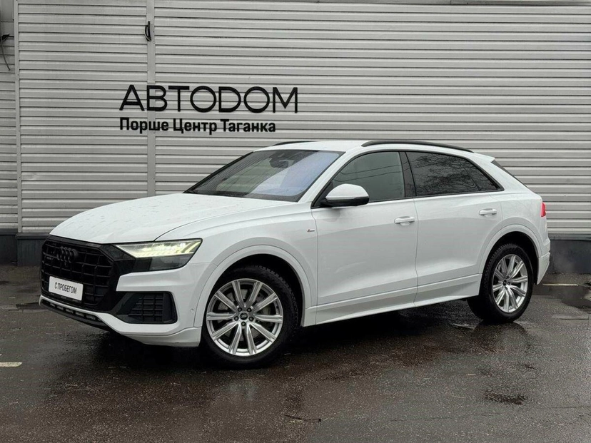 Автомобиль Audi Q8 I поколение (4M) 3.0d AT 4WD (249 л.с.) Sport Белый 2021 с пробегом 212 493 км