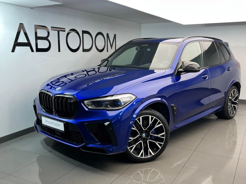 Автомобиль BMW X5 M III поколение (F95) 4.4 AT 4WD (625 л.с.) BMW M 50 Years Special Edition Синий 2020 с пробегом 113 380 км