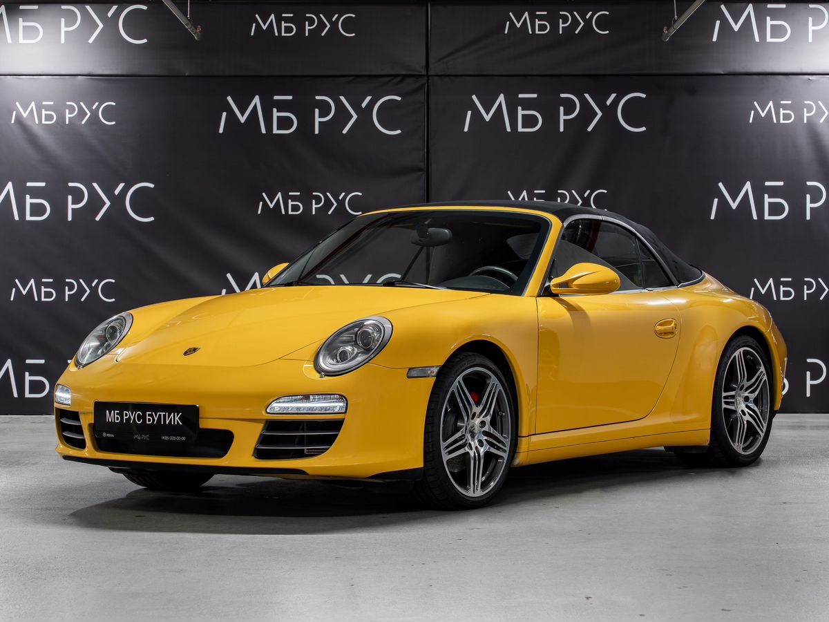 Автомобиль Porsche 911 VI (997) [рестайлинг] Carrera 4S 3.8 AMT 4WD (385 л.с.) Carrera S Жёлтый 2009 с пробегом 56 000 км