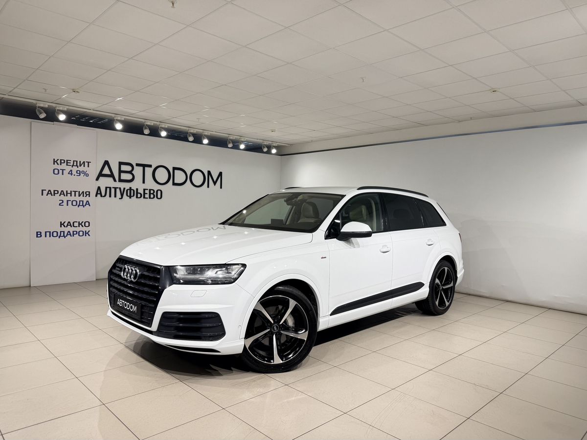 Audi Q7 II поколение (4M) 3.0d AT 4WD (249 л.с.) Sport Белый 2019 с пробегом 74 145 км