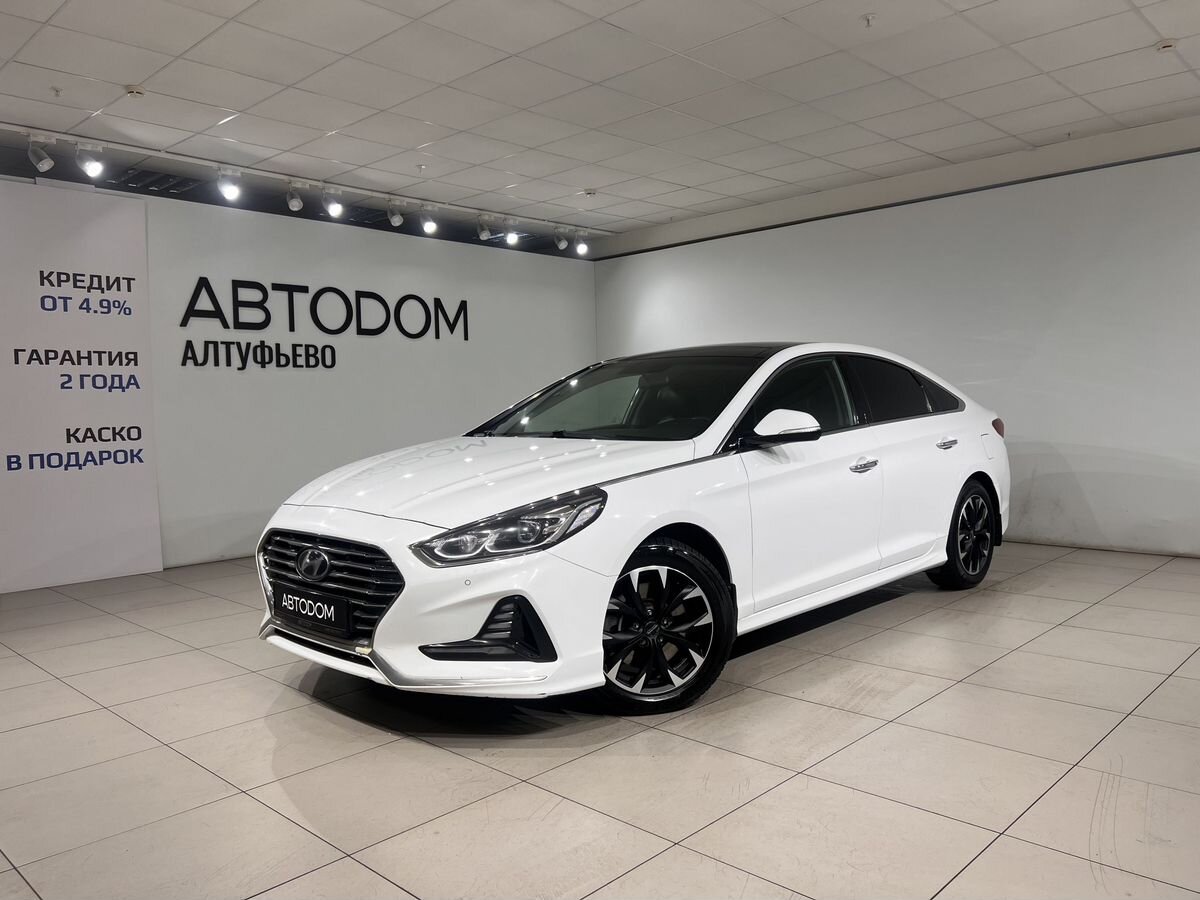 Hyundai Sonata VII (LF) [рестайлинг] 2.4 AT (188 л.с.) Business Белый 2018 с пробегом 240 167 км