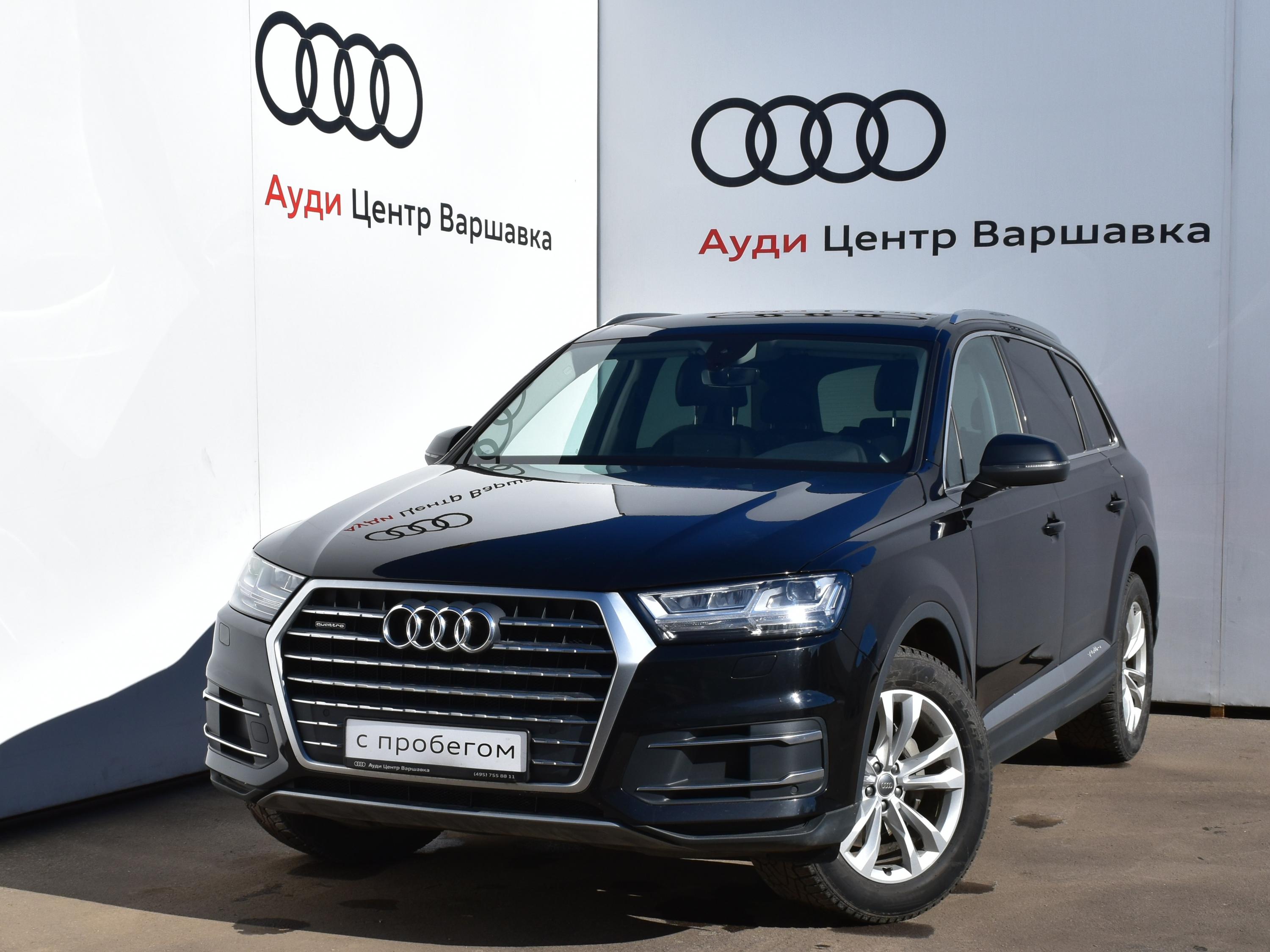 Автомобиль Audi Q7 II поколение (4M) 3.0d AT 4WD (249 л.с.) Base Черный 2018 с пробегом 84350 км