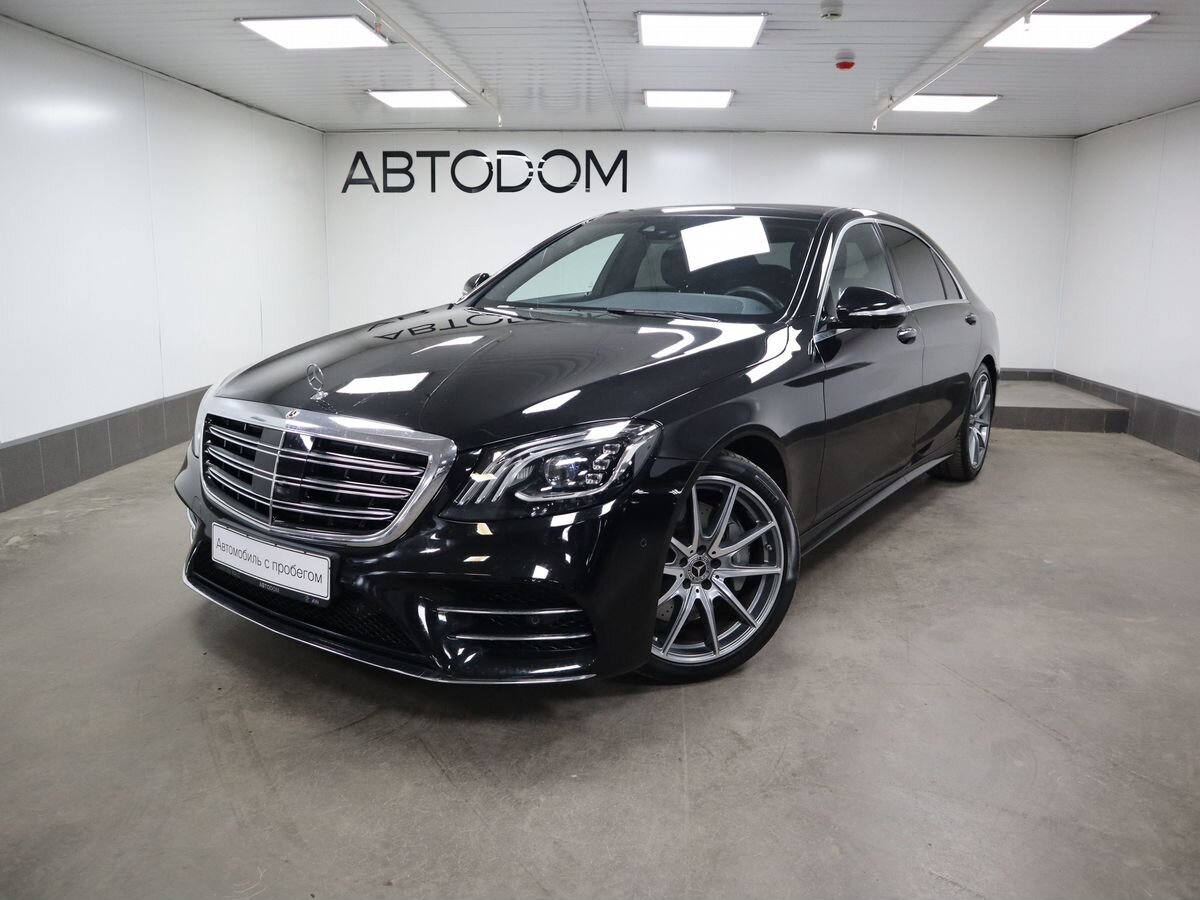 Автомобиль Mercedes-Benz S-Класс VI (W222/C217) [рестайлинг] 400 2.9d AT (340 л.с.) Base Чёрный 2020 с пробегом 43 855 км