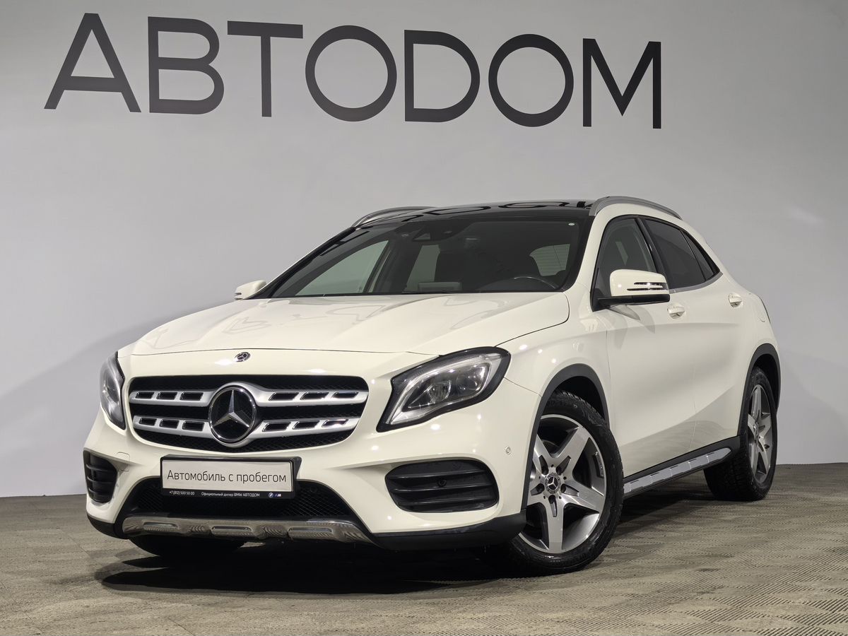 Автомобиль Mercedes-Benz GLA I (X156) [рестайлинг] 250 2.0 AMT 4Matic (211 л.с.) Особая серия Белый 2017 с пробегом 63 079 км
