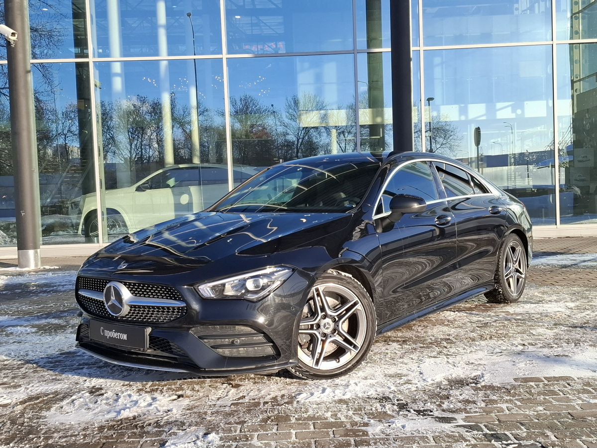 Автомобиль Mercedes-Benz CLA II поколение (C118/X118) 200 1.3 AMT (150 л.с.) Sport Чёрный 2019 с пробегом 77 272 км