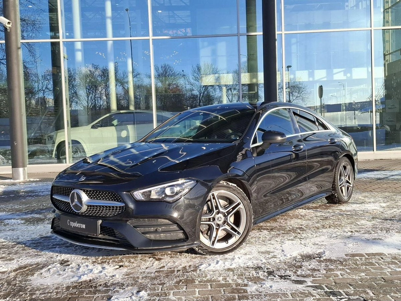 Автомобиль Mercedes-Benz CLA II поколение (C118/X118) 200 1.3 AMT (150 л.с.) Sport Чёрный 2019 с пробегом 77 272 км
