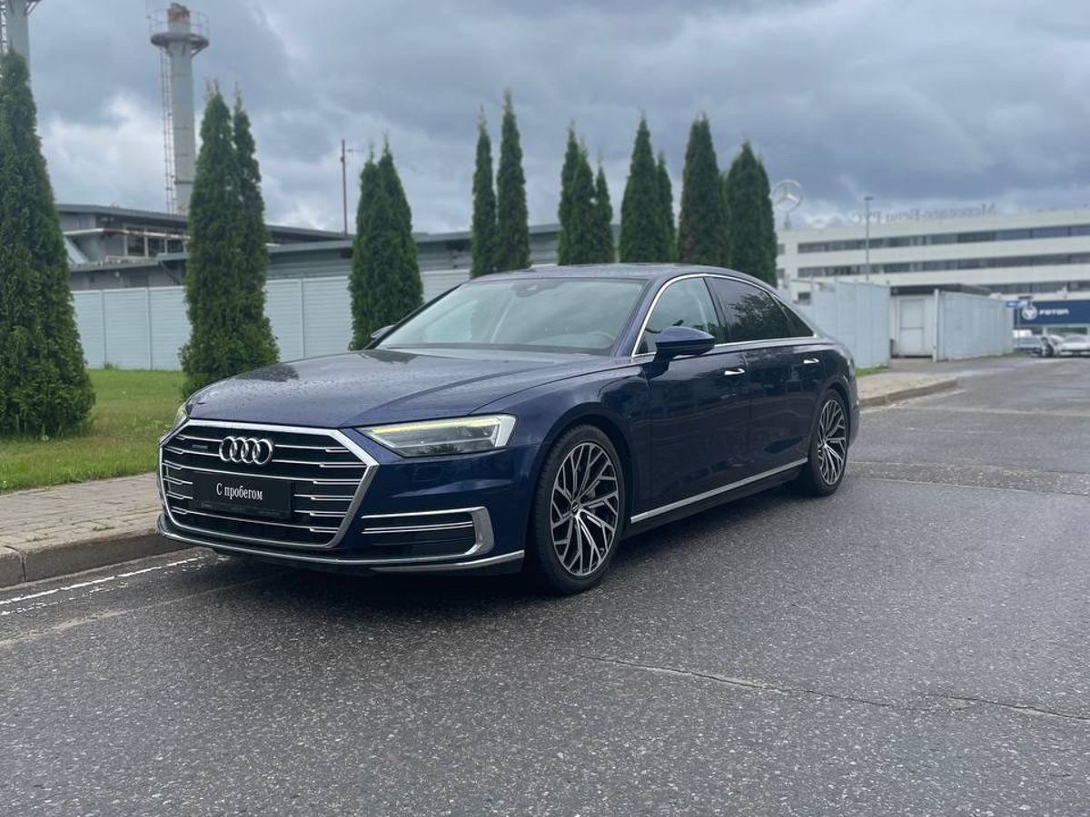 Audi A8 IV поколение (D5) 3.0 AT 4WD (340 л.с.) Business Синий 2018 с пробегом 88 735 км