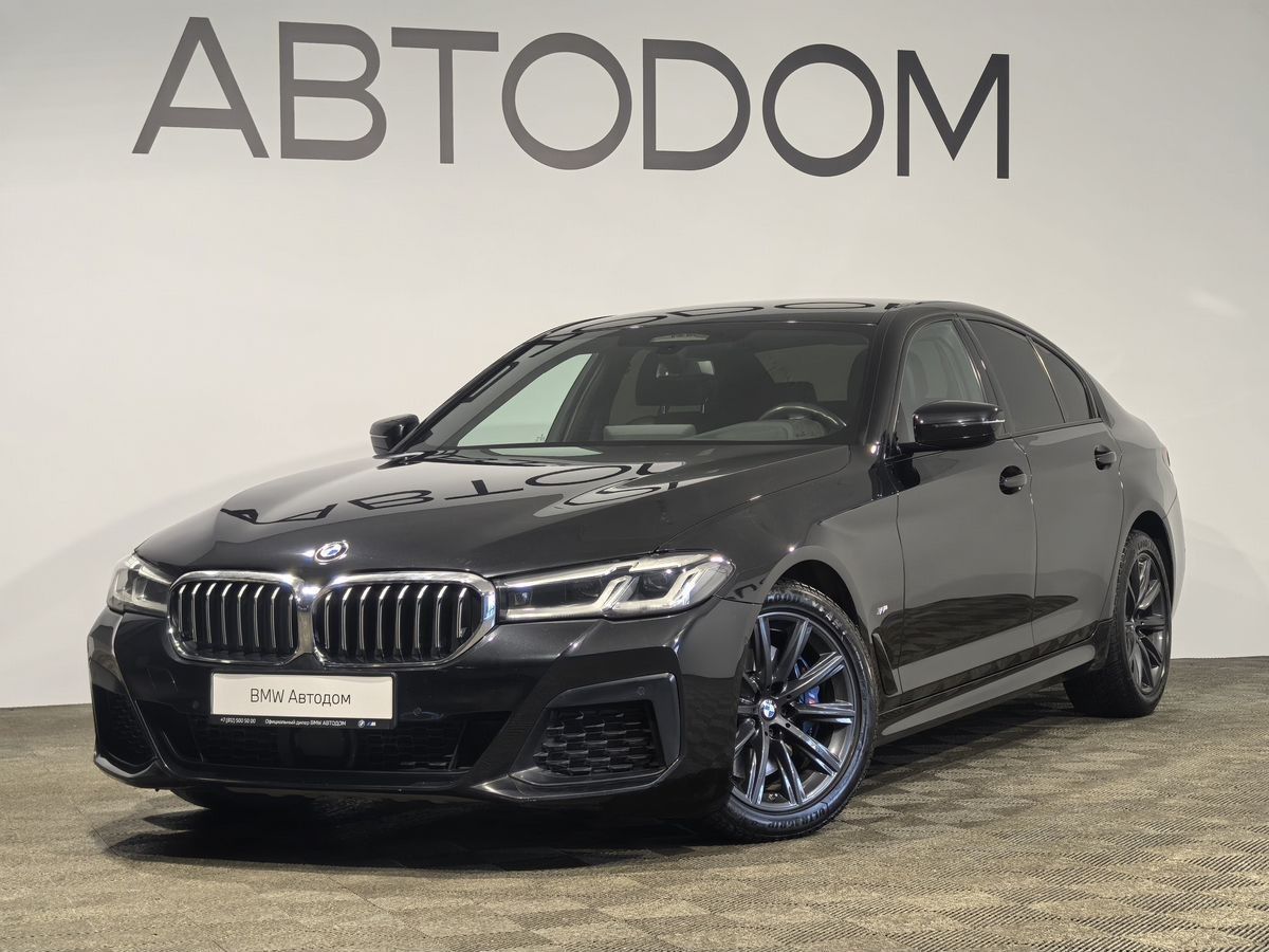 Автомобиль BMW 5 серии VII (G30/G31) [рестайлинг] 530 3.0d AT 4WD (249 л.с.) M Sport Plus Чёрный 2020 с пробегом 99 999 км