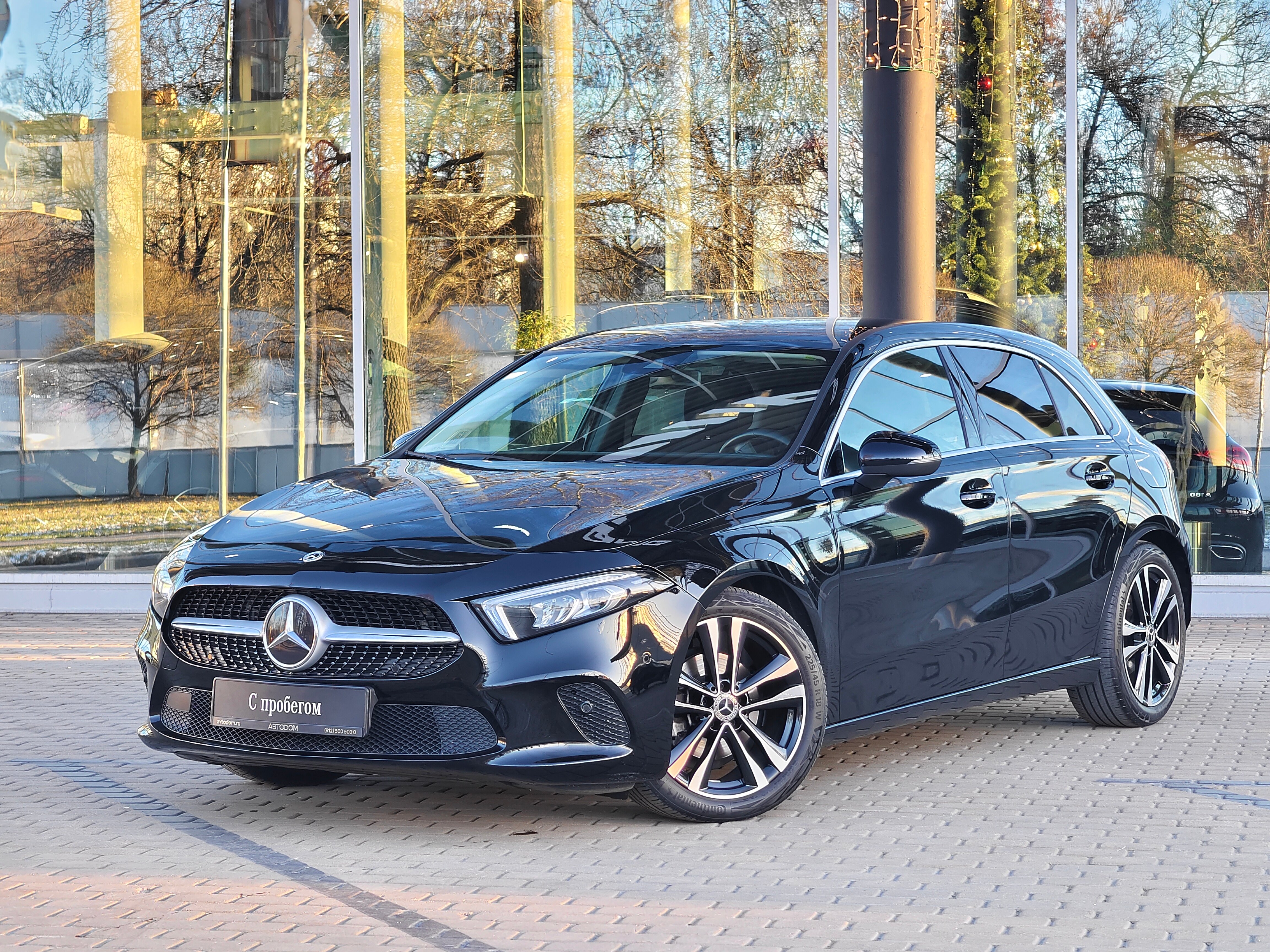 Автомобиль Mercedes-Benz A-Класс IV поколение (W177) 180 1.3 AMT (136 л.с.) Base Чёрный 2020 с пробегом 41 900 км