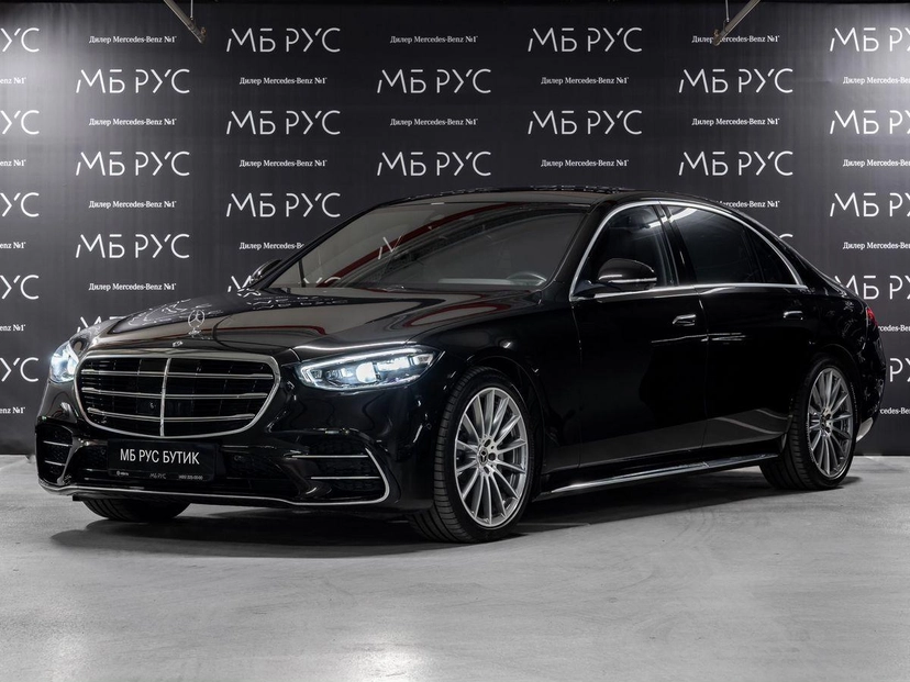 Автомобиль Mercedes-Benz S-Класс VII поколение (W223) 450 3.0 AT 4Matic (367 л.с.) Luxury Чёрный 2020 с пробегом 19 000 км