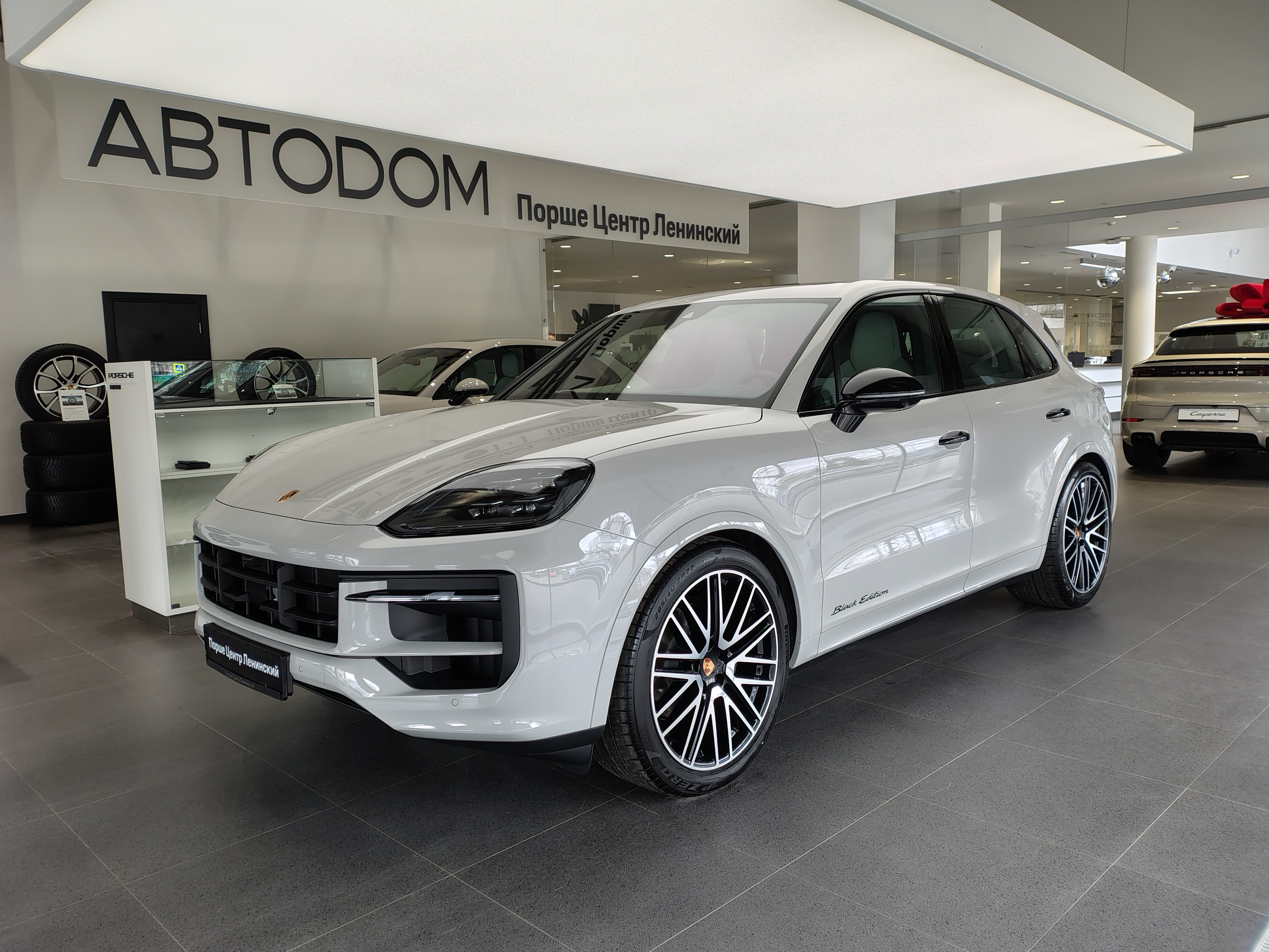 Автомобиль Porsche Cayenne III [рестайлинг] 3.0 AT 4WD (353 л.с.) Black Edition Серый 2025 
