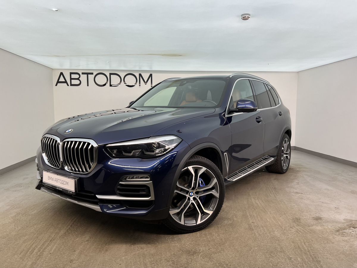 Автомобиль BMW X5 IV поколение (G05) 3.0d AT 4WD (286 л.с.) Base Синий 2021 с пробегом 96 710 км