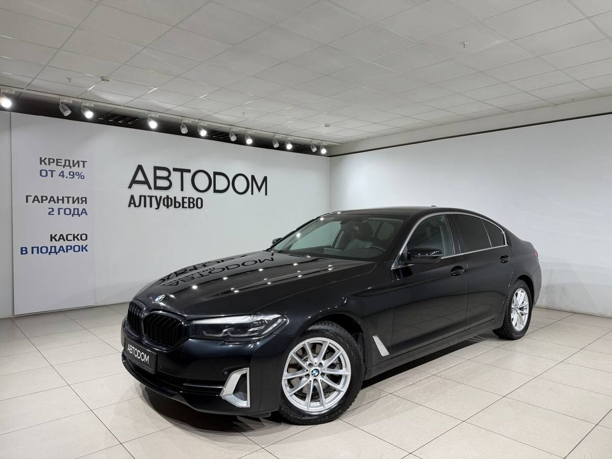 Автомобиль BMW 5 серии VII (G30/G31) [рестайлинг] 520 2.0d AT 4WD (190 л.с.) Base Чёрный 2020 с пробегом 158 581 км