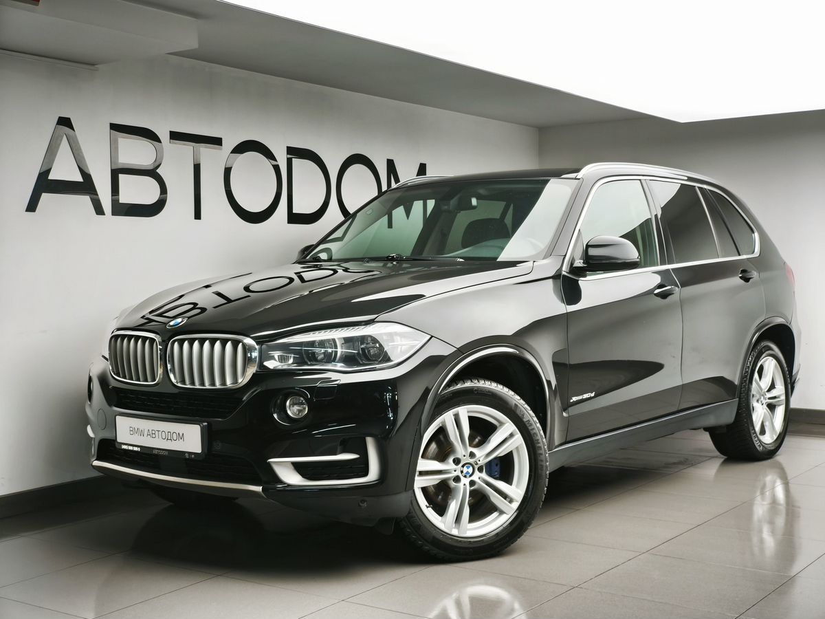 Автомобиль BMW X5 III поколение (F15) 3.0d AT 4WD (249 л.с.) Luxury Чёрный 2017 с пробегом 167 056 км