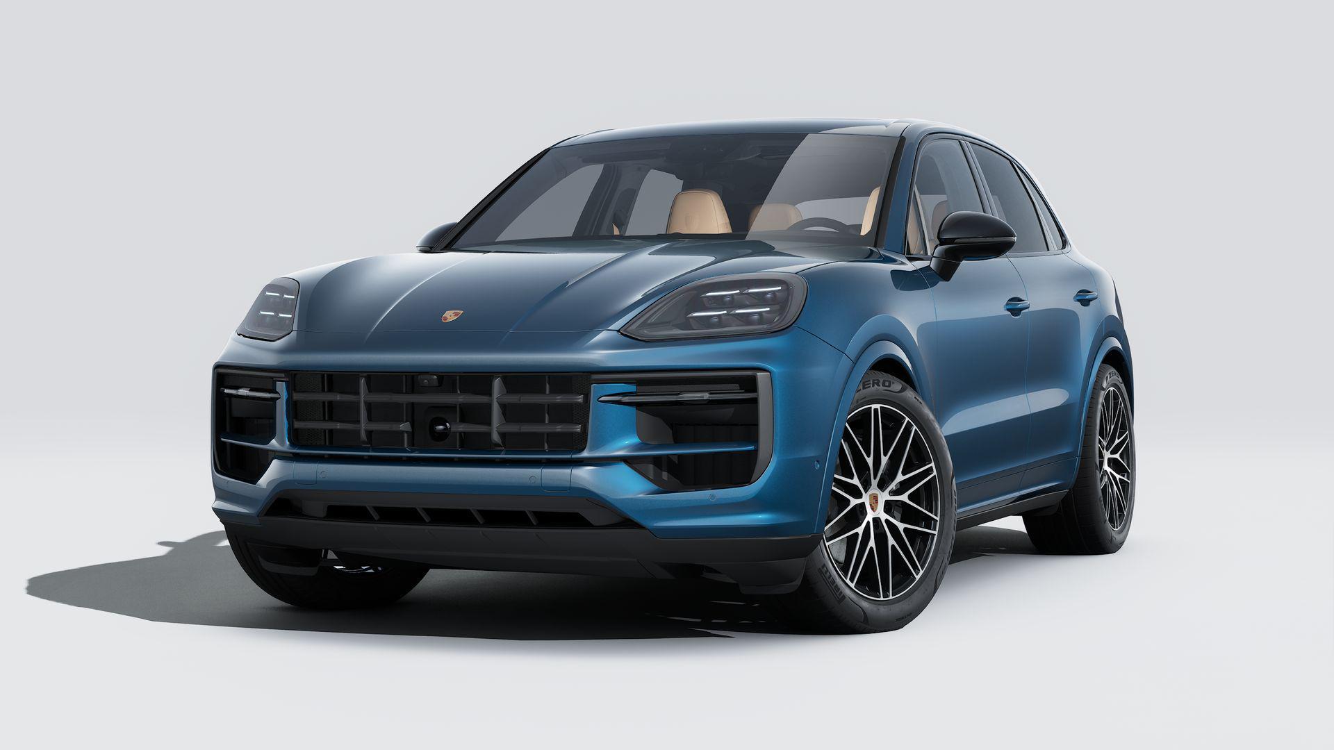 Автомобиль Porsche Cayenne III [рестайлинг] 3.0 AT 4WD (353 л.с.) Black Edition Синий 2025 