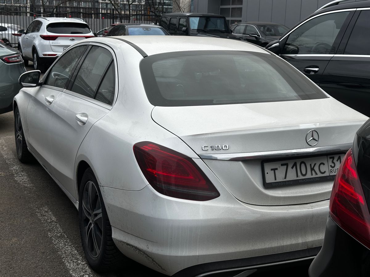 Автомобиль Mercedes-Benz C-Класс IV (W205/S205/C205) [рестайлинг] 180 1.5 AT (150 л.с.) Premium Белый 2020 с пробегом 78 000 км