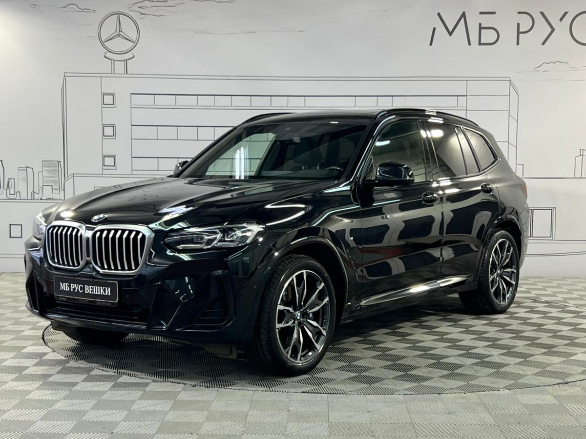 Автомобиль BMW X3 III (G01) [рестайлинг] 3.0d AT 4WD (249 л.с.) M Sport Plus Чёрный 2021 с пробегом 52 525 км