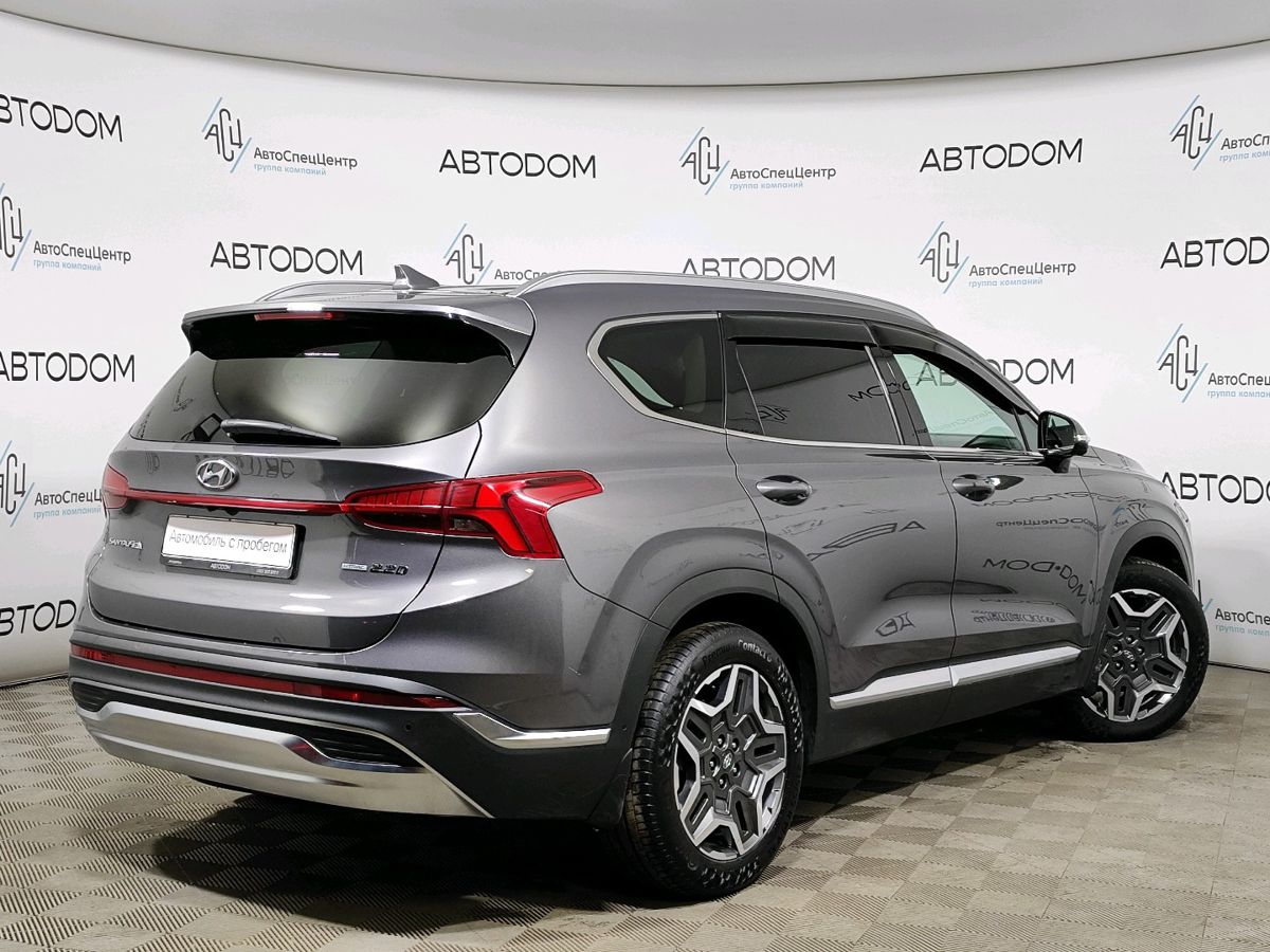 Автомобиль Hyundai Santa Fe IV (TM) [рестайлинг] 2.2d AMT 4WD (199 л.с.) Prestige + Smart Sense Серый 2022 с пробегом 27 732 км