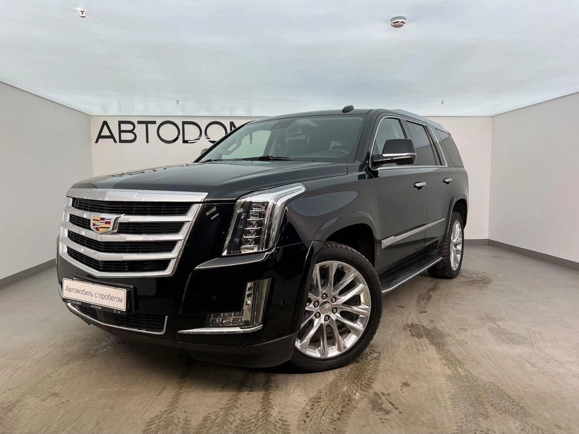 Автомобиль Cadillac Escalade IV поколение 6.2 AT 4WD (426 л.с.) Platinum Чёрный 2020 с пробегом 107 982 км