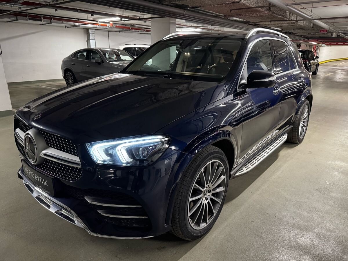 Автомобиль Mercedes-Benz GLE II поколение (V167) 400 2.9d AT 4Matic (330 л.с.) Black Line Синий 2019 с пробегом 68 000 км