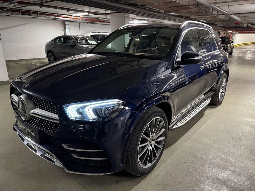 Автомобиль Mercedes-Benz GLE II поколение (V167) 400 2.9d AT 4Matic (330 л.с.) Black Line Синий 2019 с пробегом 68 000 км