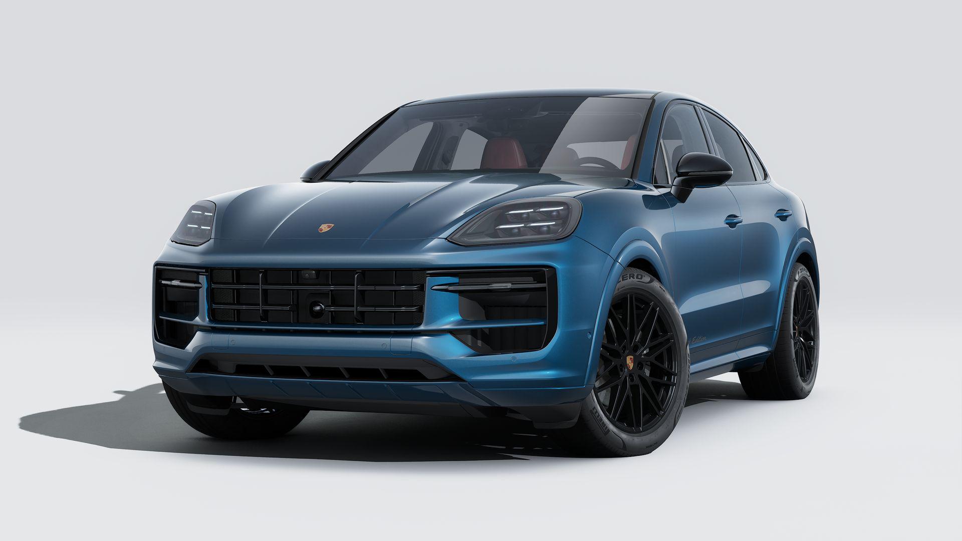 Автомобиль Porsche Cayenne III [рестайлинг] 3.0 AT 4WD (353 л.с.) Black Edition Синий 2025 