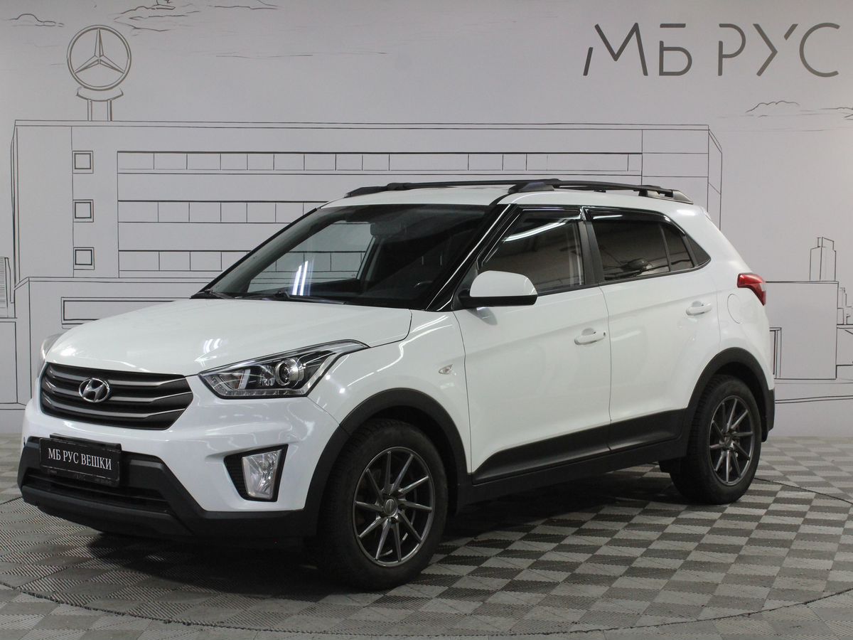 Автомобиль Hyundai Creta I поколение 1.6 AT (123 л.с.) Active + Winter Белый 2017 с пробегом 119 799 км