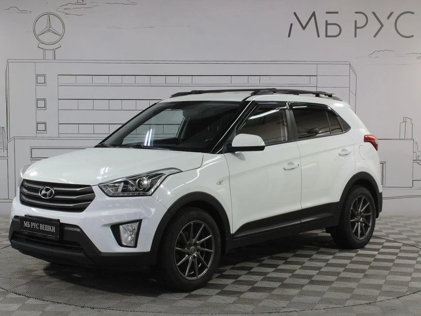 Автомобиль Hyundai Creta I поколение 1.6 AT (123 л.с.) Active + Winter Белый 2017 с пробегом 119 799 км