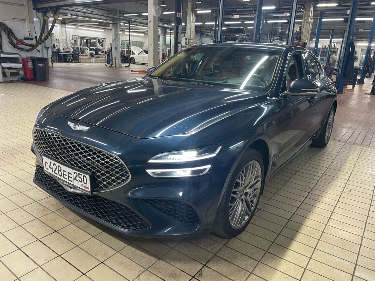 Genesis G70 I [рестайлинг] 2.0 AT 4WD (197 л.с.) Elegance Синий 2022 с пробегом 113 097 км