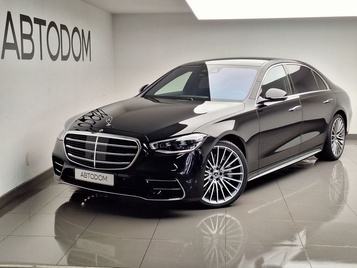 Автомобиль Mercedes-Benz S-Класс VII поколение (W223) 500 3.0 AT 4Matic (435 л.с.) Base Чёрный 2023 с пробегом 9 423 км