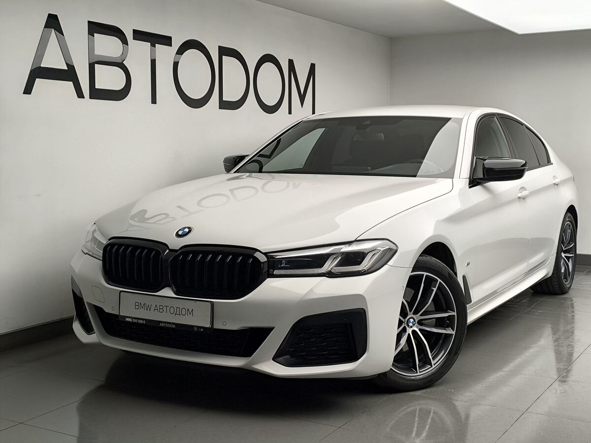 BMW 5 серии VII (G30/G31) [рестайлинг] 520 2.0d AT 4WD (190 л.с.) M Sport Pure Белый 2021 с пробегом 93 542 км