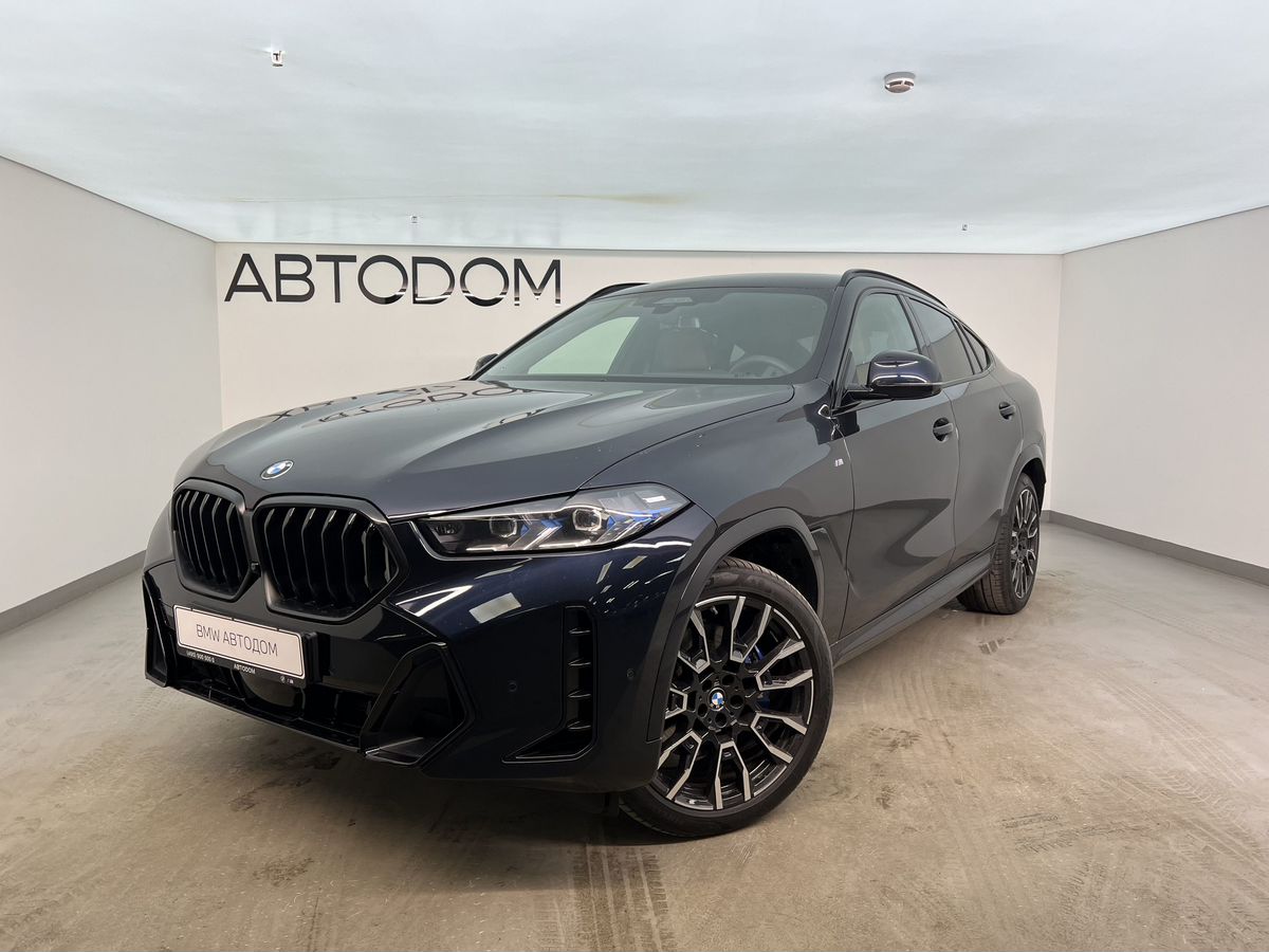 Автомобиль BMW X6 III (G06) [рестайлинг] 3.0 AT 4WD (381 л.с.) Base Синий 2025 с пробегом 7 167 км