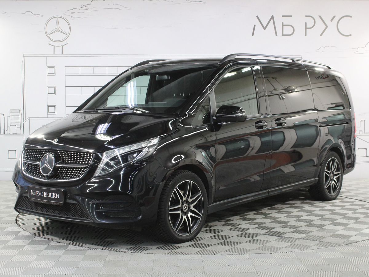 Автомобиль Mercedes-Benz V-Класс II (W447) [рестайлинг] 2.0d AT 4Matic Long (190 л.с.) Avantgarde Чёрный 2021 с пробегом 76 291 км