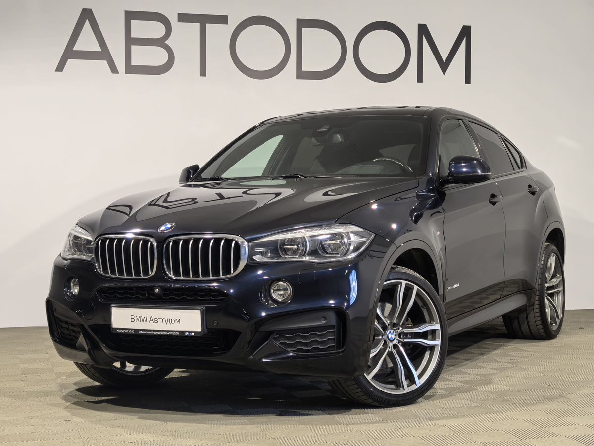 Автомобиль BMW X6 II поколение (F16) 3.0d AT 4WD (313 л.с.) M Sport Чёрный 2016 с пробегом 85 428 км