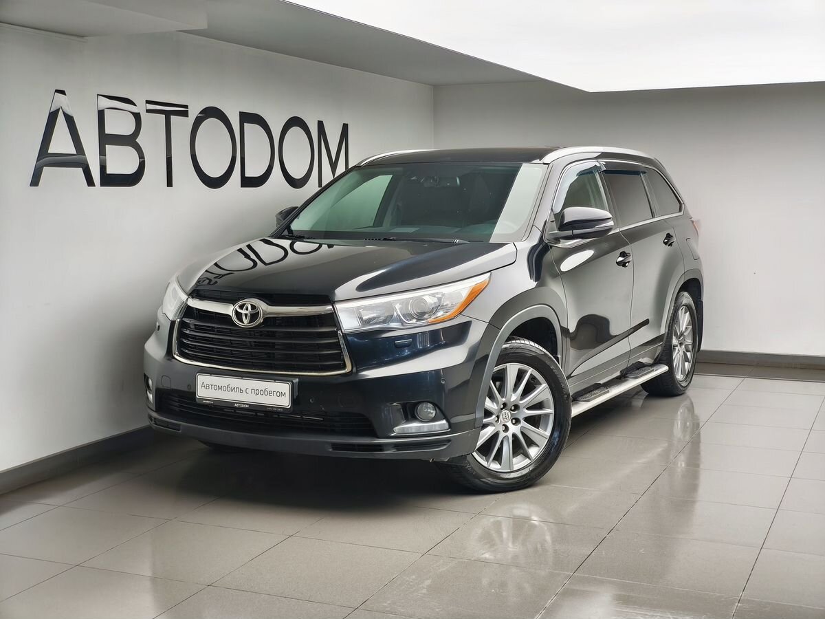 Toyota Highlander III поколение 3.5 AT 4WD (249 л.с.) Престиж Чёрный 2015 с пробегом 172 331 км
