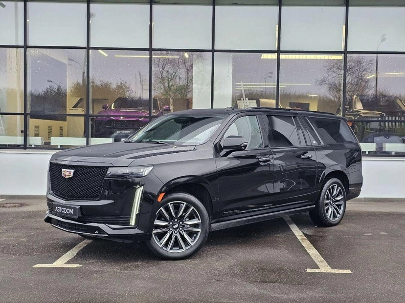 Автомобиль Cadillac Escalade V поколение 6.2 AT 4WD (416 л.с.) Premium Luxury Platinum ESV Чёрный 2022 с пробегом 54 199 км