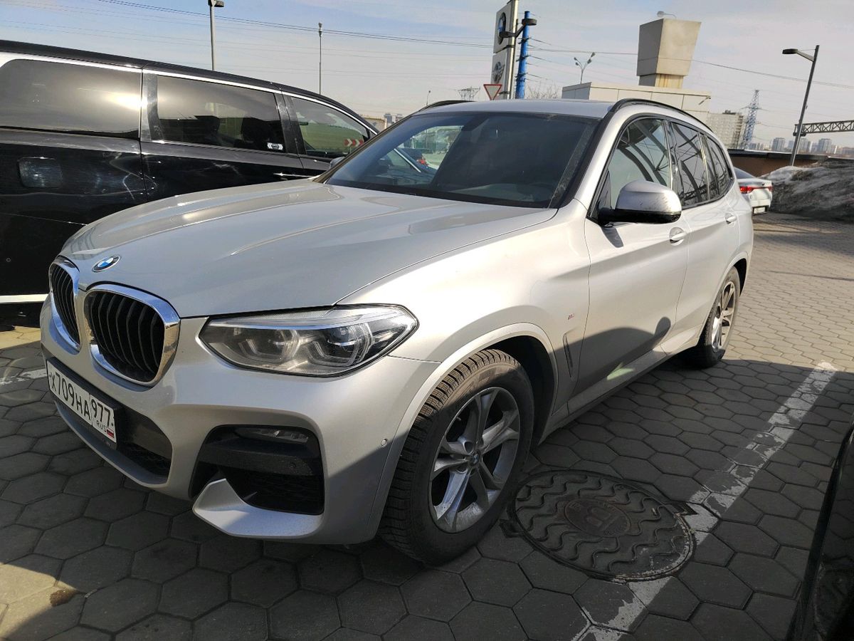 Автомобиль BMW X3 III поколение (G01) 2.0d AT 4WD (190 л.с.) M Sport Серебристый 2021 с пробегом 105 844 км