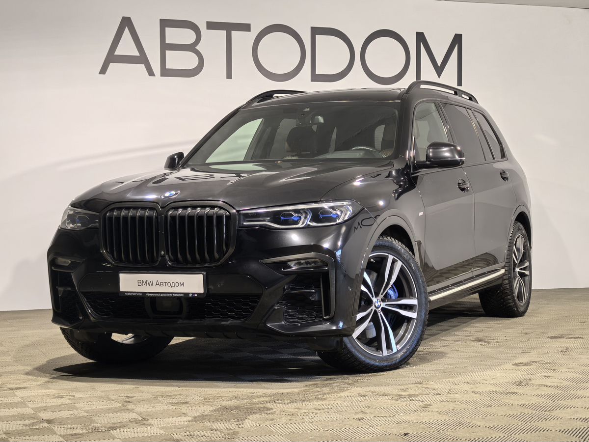 Автомобиль BMW X7 I поколение (G07) 3.0d AT 4WD (340 л.с.) M Sport Pro Чёрный 2021 с пробегом 104 332 км