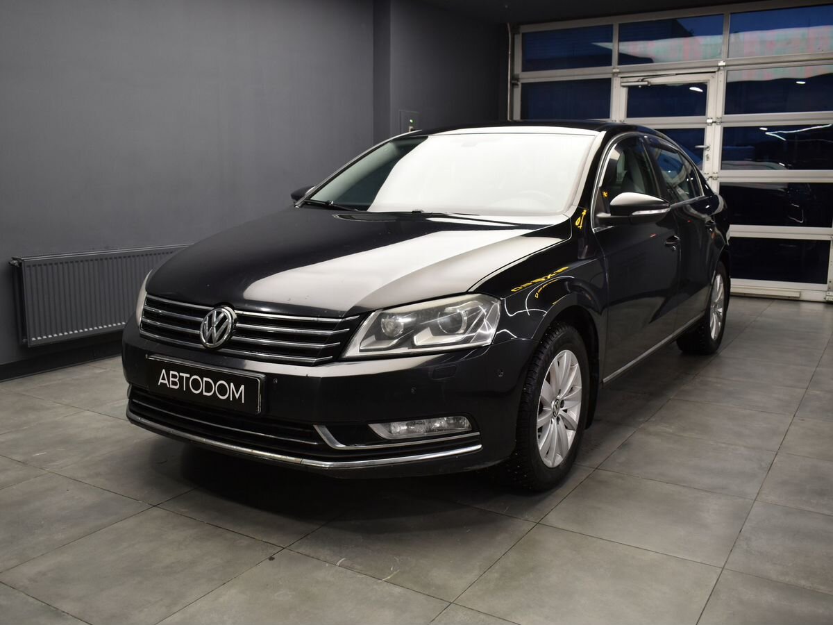 Автомобиль Volkswagen Passat VII поколение (B7) 1.8 AMT (152 л.с.) Style Чёрный 2012 с пробегом 143 000 км