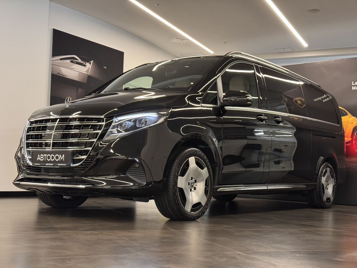 Автомобиль Mercedes-Benz V-Класс II (W447) [2-й рестайлинг] 2.0d AT 4Matic Extra Long (237 л.с.) Exclusive Чёрный 2025 с пробегом 30 км