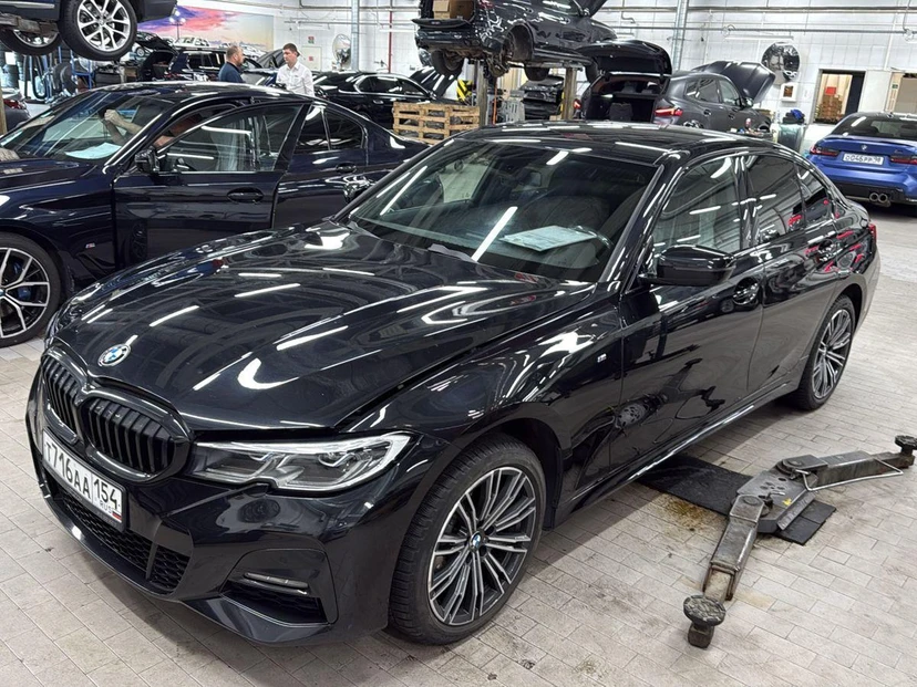 BMW 3 серии VII поколение (G20/G21/G28) 320 2.0d AT 4WD (190 л.с.) M Sport Pure Чёрный 2021 с пробегом 40 483 км