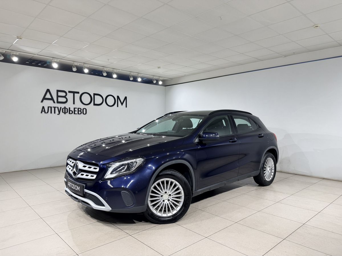Mercedes-Benz GLA I (X156) [рестайлинг] 200 1.6 AMT (150 л.с.) Особая серия Синий 2018 с пробегом 131 085 км