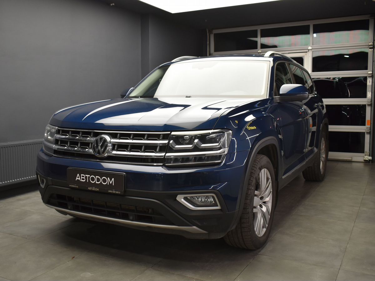 Volkswagen Teramont I поколение 2.0T AT 4WD (220 л.с.) Respect Синий 2019 с пробегом 53 696 км