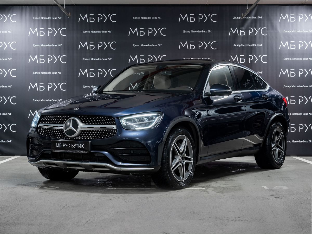 Автомобиль Mercedes-Benz GLC coupe I (C253) [рестайлинг] 300 2.0d AT 4Matic (245 л.с.) Sport Синий 2020 с пробегом 93 000 км
