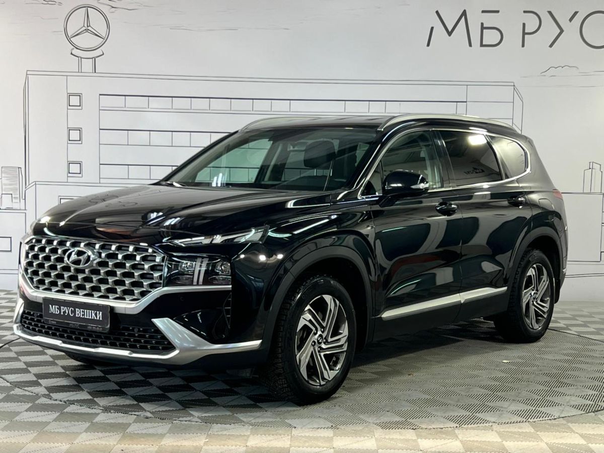 Автомобиль Hyundai Santa Fe IV (TM) [рестайлинг] 2.5 AT 4WD (180 л.с.) Prestige Чёрный 2021 с пробегом 87 919 км