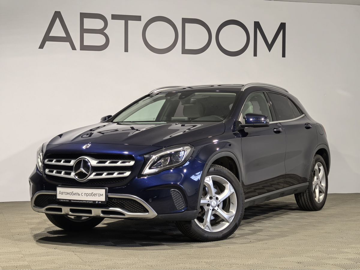 Mercedes-Benz GLA I (X156) [рестайлинг] 200 1.6 AMT (150 л.с.) Особая серия Синий 2017 с пробегом 66 151 км