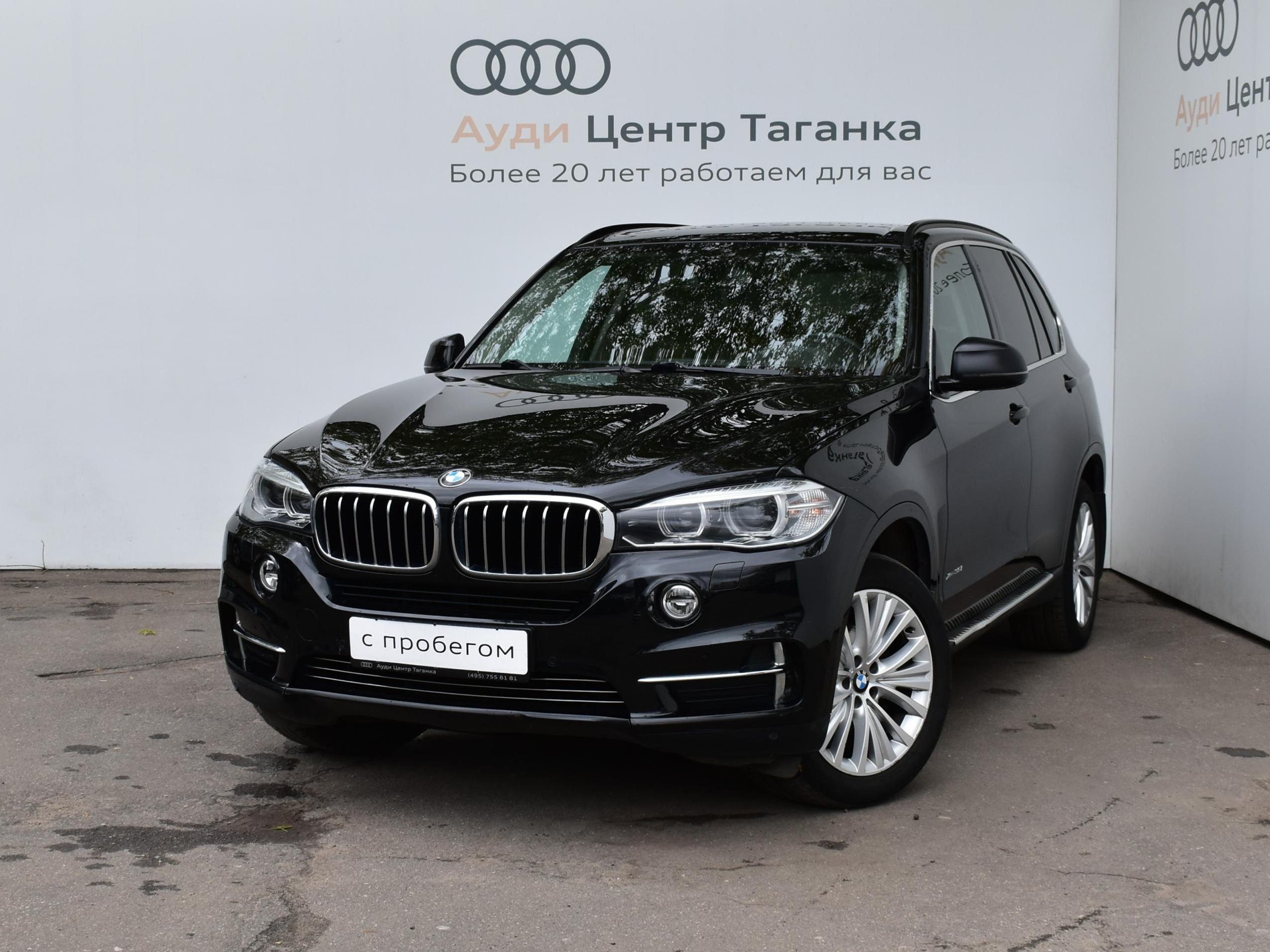 Автомобиль BMW X5 III поколение (F15) 3.0 AT 4WD (306 л.с.) Prestige Черный 2014 с пробегом 109000 км