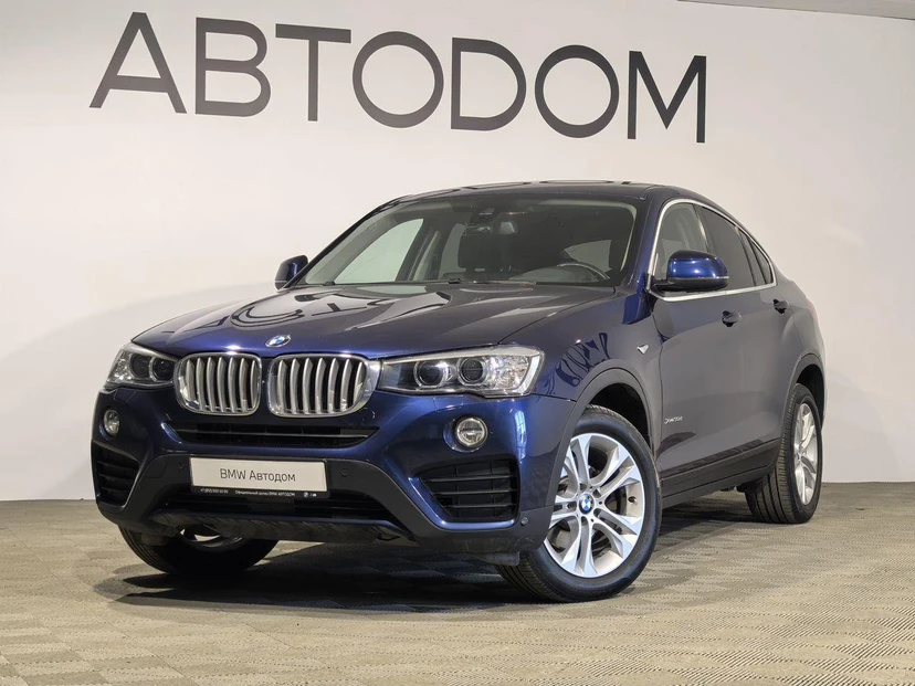 Автомобиль BMW X4 I поколение (F26) 3.0d AT 4WD (249 л.с.) Exclusive Локальная сборка Синий 2017 с пробегом 98 751 км