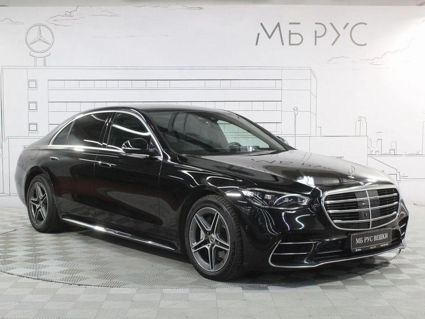 Автомобиль Mercedes-Benz S-Класс VII поколение (W223) 350 2.9d AT 4Matic (249 л.с.) Business Чёрный 2021 с пробегом 31 560 км