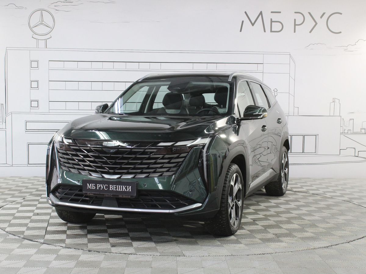 Geely Atlas II поколение 2.0 AT 4WD (200 л.с.) Флагман Зелёный 2024 с пробегом 7 000 км
